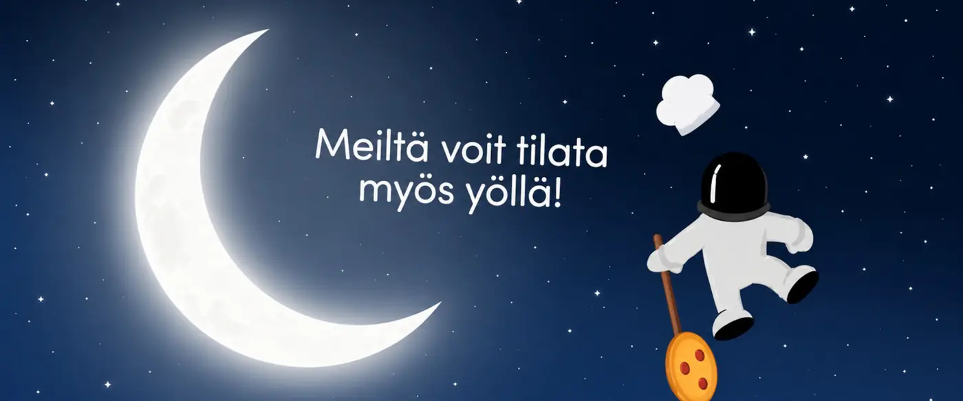 Meiltä voit tilata myös yöllä — Korson Ykkös Pizza & Kebab
